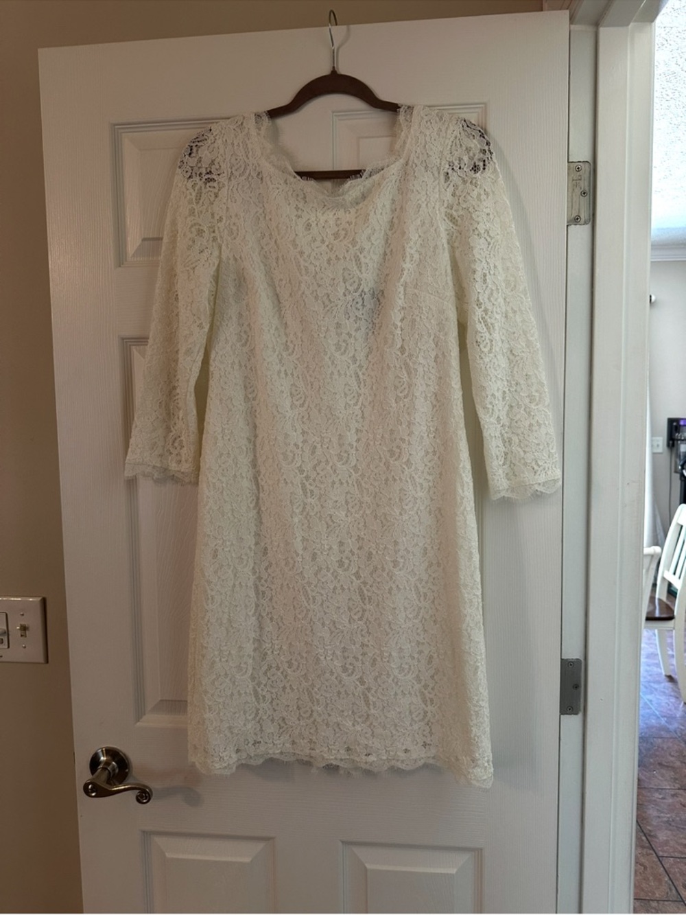 Adrianna Papell Ivory Lace Cocktail Dress